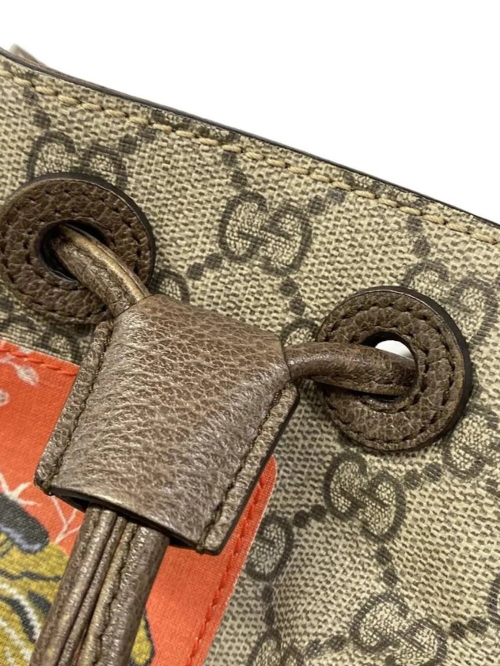 GUCCI Gucci Courrier 473875 Beige Ebony Dark Brown PVC Leather Shoulder Bag - Picture 10 of 14